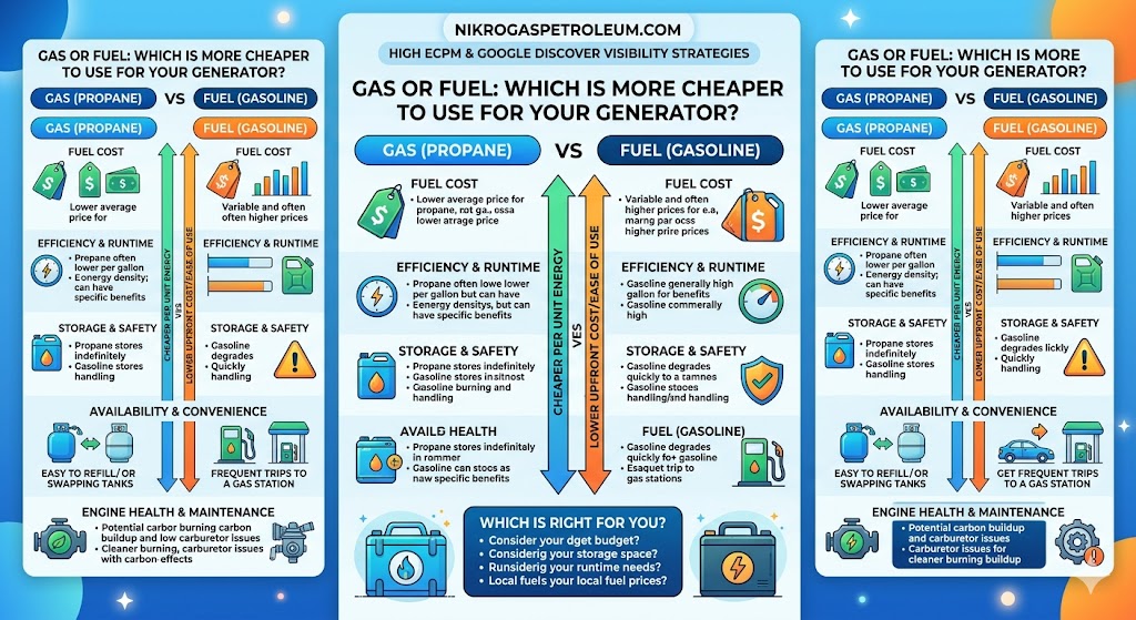 Gas or Fuel, Which Is More Cheaper To Use for Your Generator